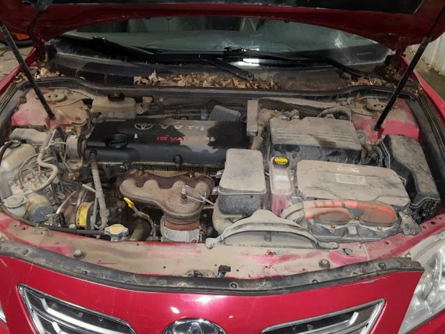 4T1BB46K99U089071 - 2009 TOYOTA CAMRY HYBR RED photo 7