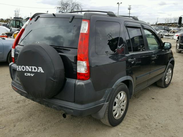 JHLRD68866C023544 - 2006 HONDA CR-V EX BLACK photo 4