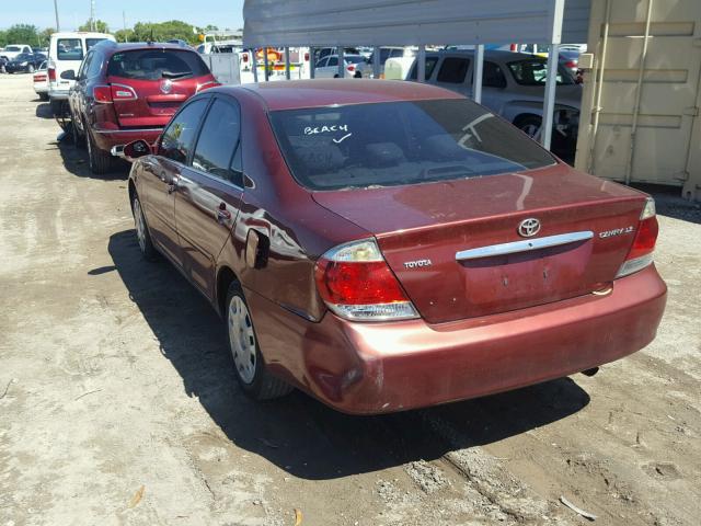 4T1BE30K45U077690 - 2005 TOYOTA CAMRY LE BURGUNDY photo 3