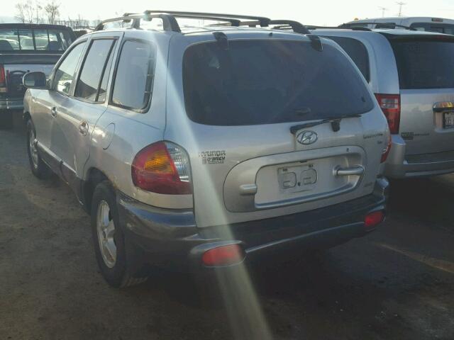 KM8SC73D44U685427 - 2004 HYUNDAI SANTA FE G SILVER photo 3