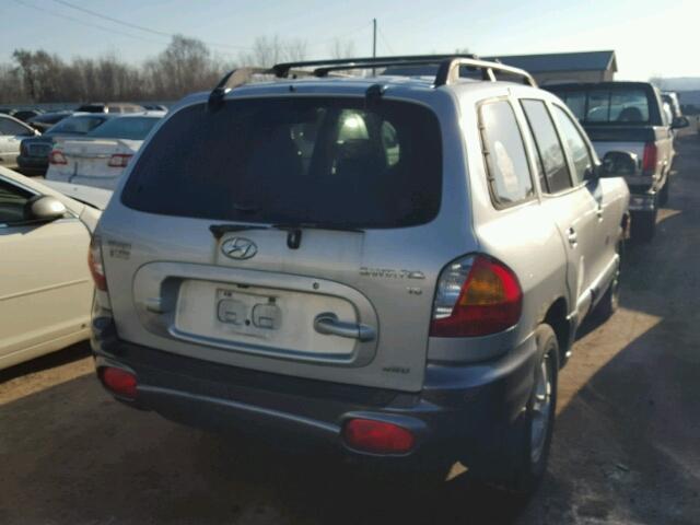 KM8SC73D44U685427 - 2004 HYUNDAI SANTA FE G SILVER photo 4