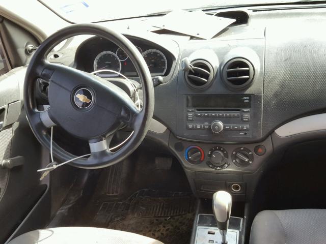 KL1TD5DE6AB090899 - 2010 CHEVROLET AVEO LS BLACK photo 9