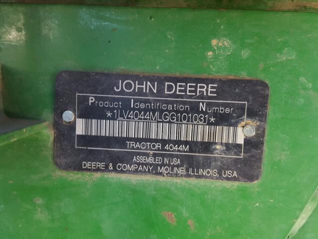 1LV4044MLGG101031 - 2016 JOHN DEERE 4044R GREEN photo 10