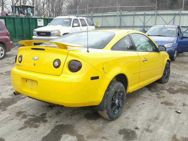 1G1AL15F477178681 - 2007 CHEVROLET COBALT LT YELLOW photo 4