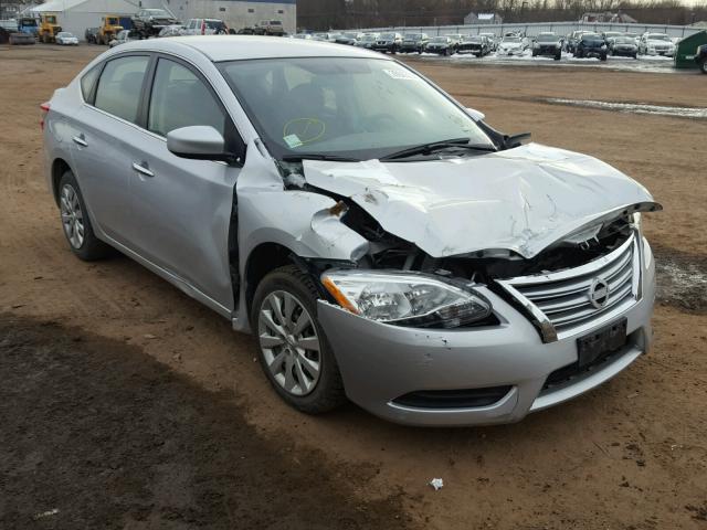 3N1AB7AP9EY201270 - 2014 NISSAN SENTRA S SILVER photo 1