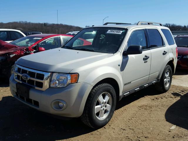 1FMCU93118KC66858 - 2008 FORD ESCAPE XLT BEIGE photo 2