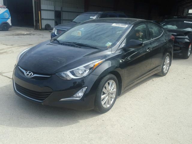 KMHDH4AE6EU179572 - 2014 HYUNDAI ELANTRA SE BLACK photo 2