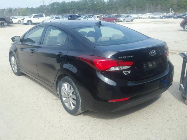 KMHDH4AE6EU179572 - 2014 HYUNDAI ELANTRA SE BLACK photo 3