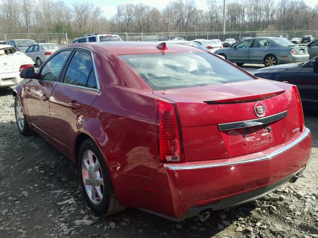 1G6DG577490125595 - 2009 CADILLAC CTS RED photo 3