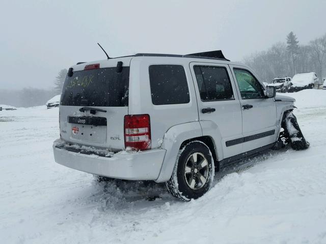 1J8GN28K38W278541 - 2008 JEEP LIBERTY SP SILVER photo 4