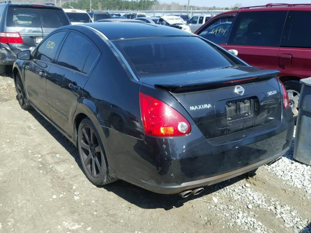 1N4BA41E18C827321 - 2008 NISSAN MAXIMA SE BLACK photo 3