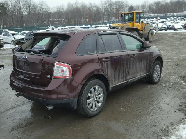 2FMDK4JC7ABB78642 - 2010 FORD EDGE SEL BURGUNDY photo 4