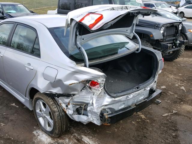 2T1BU4EE5BC605133 - 2011 TOYOTA COROLLA BA SILVER photo 9