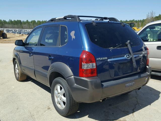 KM8JN12D65U189678 - 2005 HYUNDAI TUCSON GLS BLUE photo 3