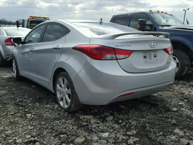 KMHDH4AE0DU636441 - 2013 HYUNDAI ELANTRA GL SILVER photo 3