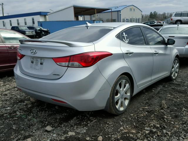 KMHDH4AE0DU636441 - 2013 HYUNDAI ELANTRA GL SILVER photo 4