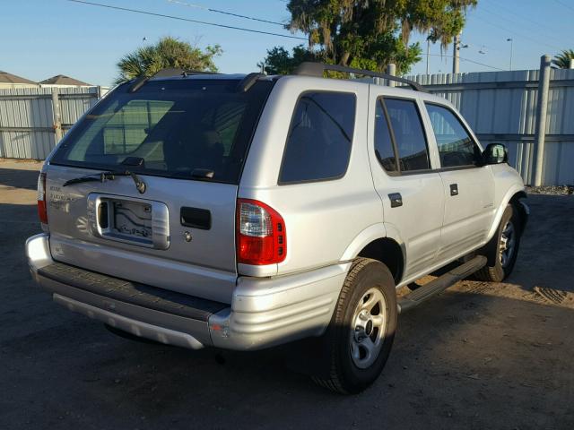 4S2CK58W334303904 - 2003 ISUZU RODEO S SILVER photo 4