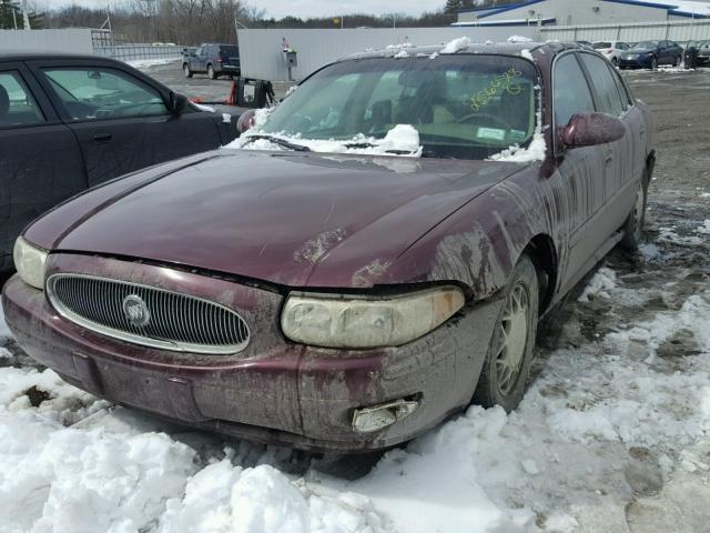 1G4HP54K444112933 - 2004 BUICK LESABRE CU BURGUNDY photo 2