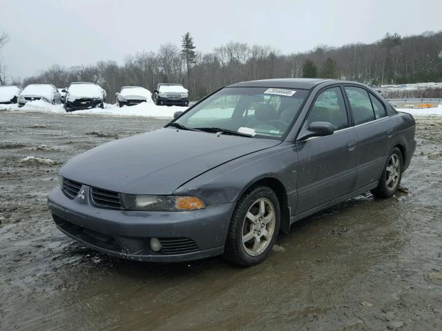 4A3AA46H62E139610 - 2002 MITSUBISHI GALANT ES GRAY photo 2