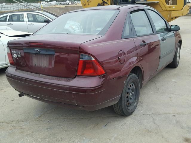 1FAFP34N87W181228 - 2007 FORD FOCUS ZX4 RED photo 4