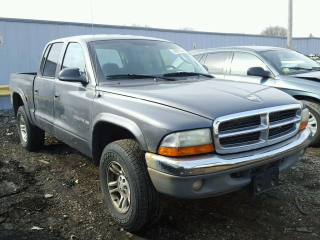 1B7HG48Z62S670006 - 2002 DODGE DAKOTA QUA GRAY photo 1