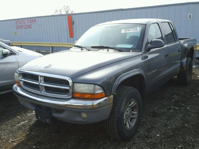 1B7HG48Z62S670006 - 2002 DODGE DAKOTA QUA GRAY photo 2