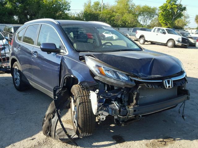 2HKRM3H7XFH515131 - 2015 HONDA CR-V EXL BLUE photo 1