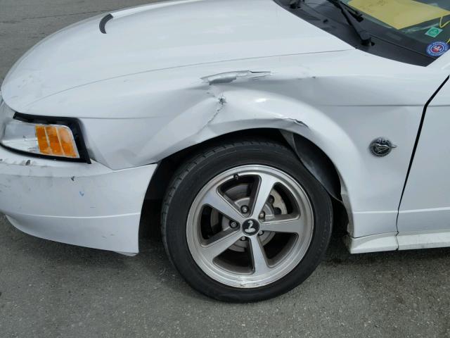 1FAFP40694F205827 - 2004 FORD MUSTANG WHITE photo 9