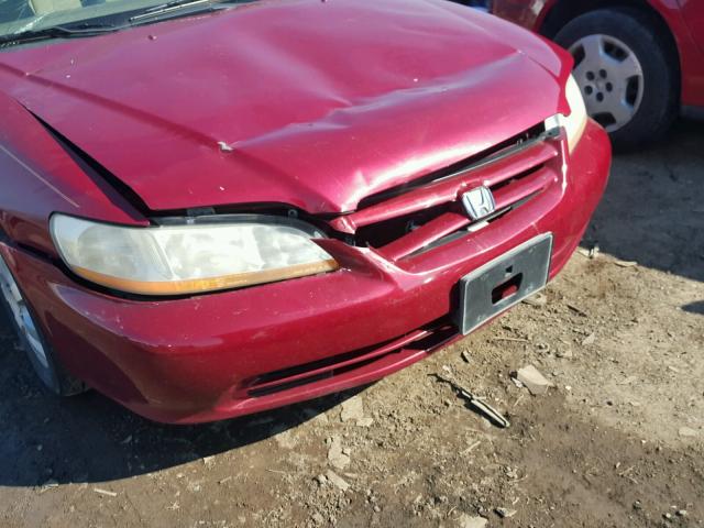 1HGCG66842A140477 - 2002 HONDA ACCORD EX RED photo 9