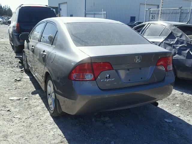 2HGFA16816H033105 - 2006 HONDA CIVIC EX GRAY photo 3