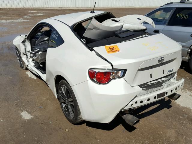 JF1ZNAA17E9703321 - 2014 TOYOTA SCION FR-S WHITE photo 3