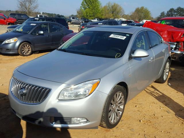 W04GT5GC4B1002313 - 2011 BUICK REGAL CXL SILVER photo 2