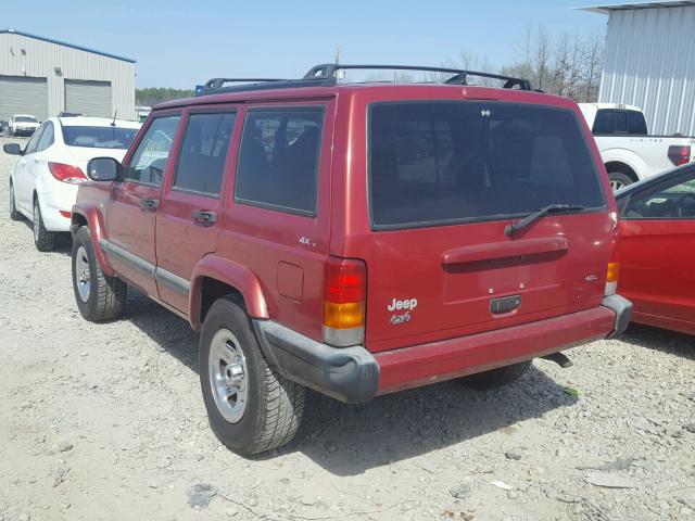 1J4FF68S7XL592193 - 1999 JEEP CHEROKEE S RED photo 3