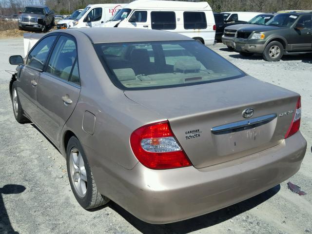 4T1BE32K63U210220 - 2003 TOYOTA CAMRY LE BEIGE photo 3