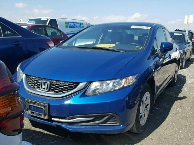 2HGFB2F46FH044844 - 2015 HONDA CIVIC LX BLUE photo 2