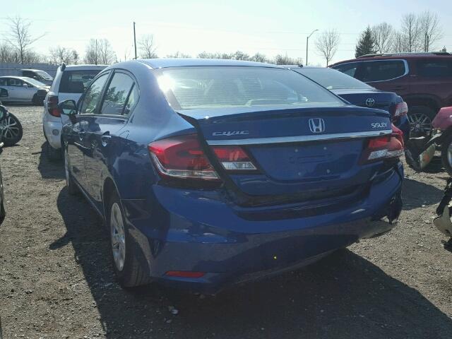 2HGFB2F46FH044844 - 2015 HONDA CIVIC LX BLUE photo 3