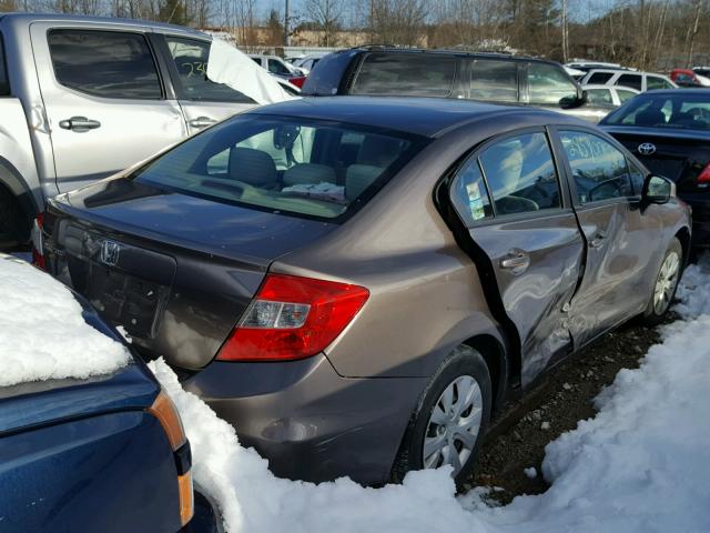 2HGFB2F5XCH604739 - 2012 HONDA CIVIC LX GRAY photo 4