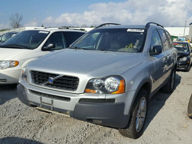 YV1CY59H941050305 - 2004 VOLVO XC90 SILVER photo 2