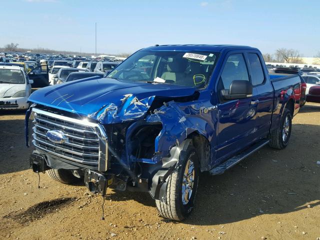 1FTFX1EF8HKD35368 - 2017 FORD F150 SUPER BLUE photo 2