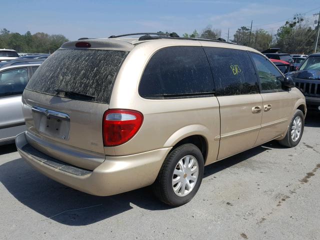 2C4GP74L71R321709 - 2001 CHRYSLER TOWN & COU GOLD photo 4