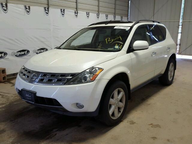 JN8AZ08T94W217272 - 2004 NISSAN MURANO SL WHITE photo 2