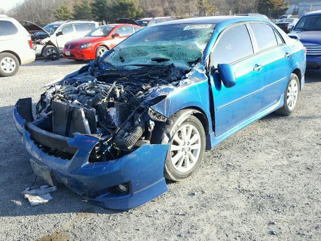 1NXBU4EE0AZ170518 - 2010 TOYOTA COROLLA BA BLUE photo 2