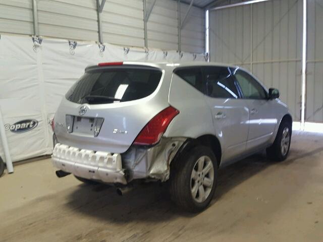 JN8AZ08W36W519198 - 2006 NISSAN MURANO SL BLACK photo 4