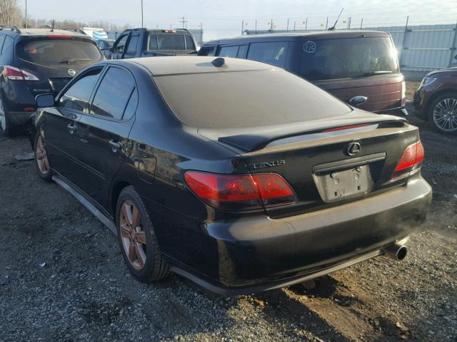 JTHBA30G655134878 - 2005 LEXUS ES 330 BLACK photo 3