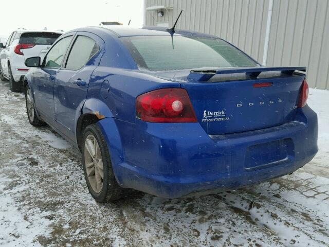 1C3CDZCB5DN612694 - 2013 DODGE AVENGER SX BLUE photo 3