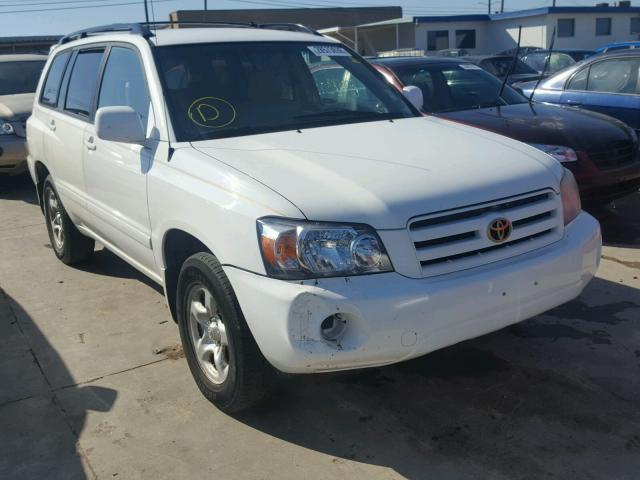 JTEDD21A550128312 - 2005 TOYOTA HIGHLANDER WHITE photo 1