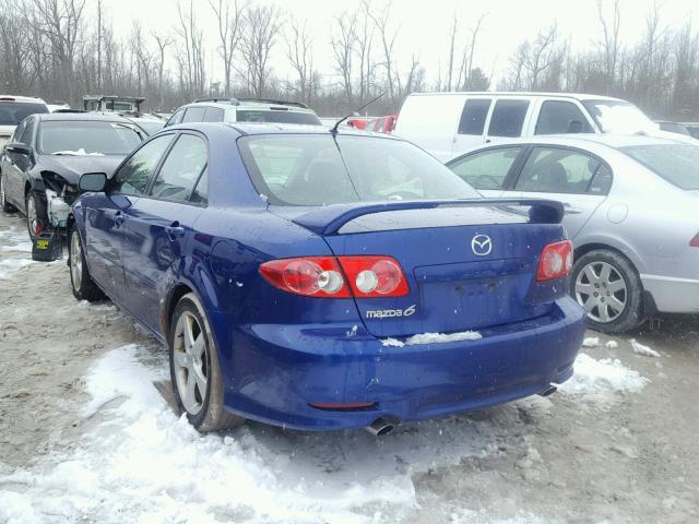 1YVHP80D855M19086 - 2005 MAZDA 6 S BLUE photo 3