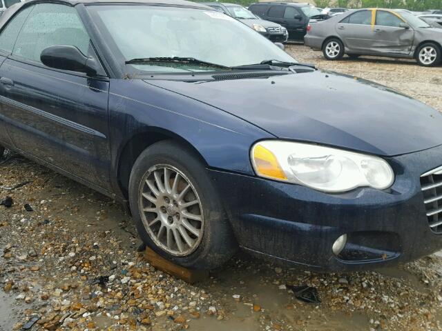 1C3EL55R54N119919 - 2004 CHRYSLER SEBRING LX BLUE photo 9