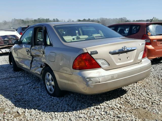 4T1BF28B42U238790 - 2002 TOYOTA AVALON XL TAN photo 3