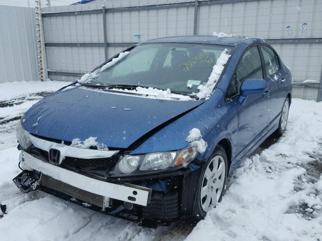 2HGFA1F53AH567592 - 2010 HONDA CIVIC LX BLUE photo 2